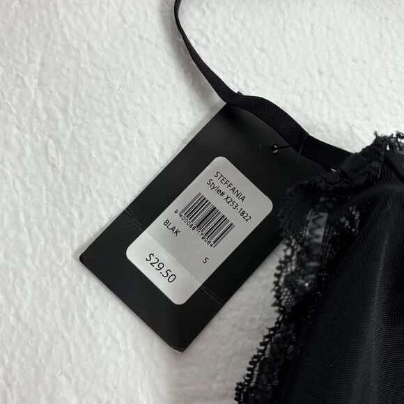 Fredericks of Hollywood Bra Bralette Lace Black Razorback Size S New - Picture 3 of 10